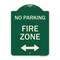 Signmission Fire Zone with Bidirectional Arrow Heavy-Gauge Aluminum Architectural Sign, 24" x 18", G-1824-23969 A-DES-G-1824-23969 - alternate 1